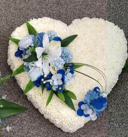 Blue Heart Wreath