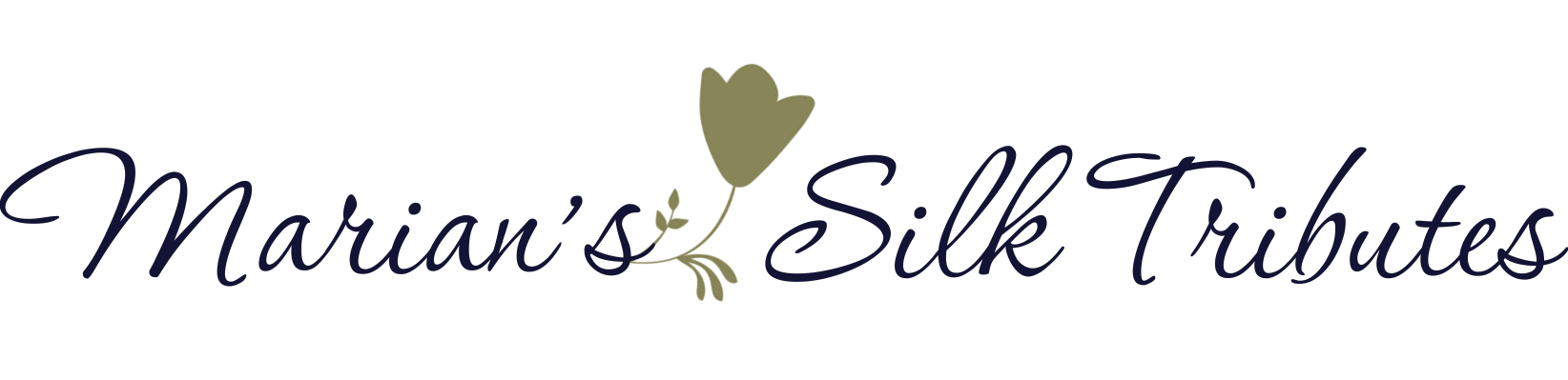 silk funeral flower tribute