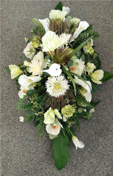 silk funeral flower hire